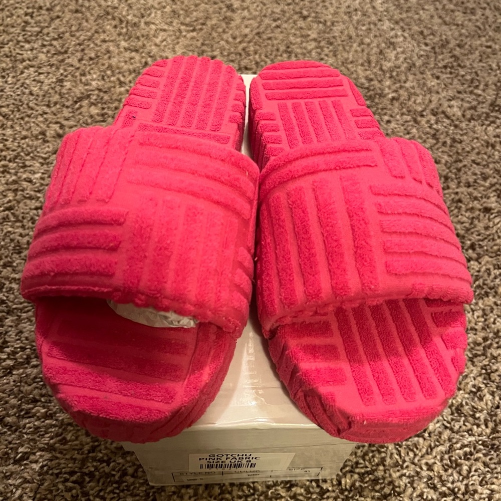 EGO Gotchu Pink Fabric Sandals SZ 10 woman’s